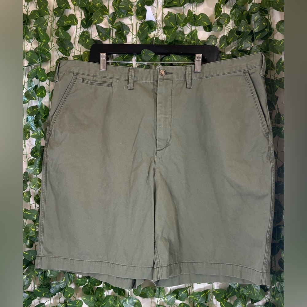 Ralph Lauren Olive Green Flat Front Shorts